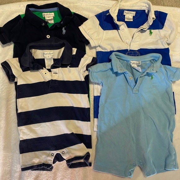 Ralph Lauren Other - Set of 4 Ralph Lauren snap rompers 6-9 months
